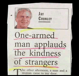one-armed man applauds