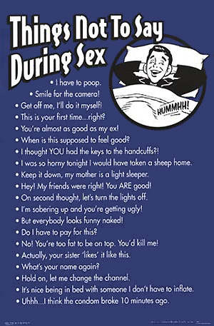 Things Not to Say During Sex 13 Jan Posted by Ramon as Funny Pics Jokes